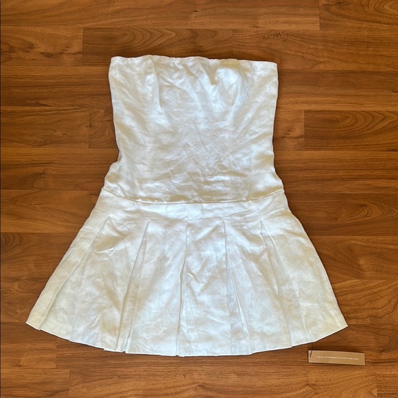 Isabeli Linen Dress White Reformation - Size 6 - Picture 1 of 4